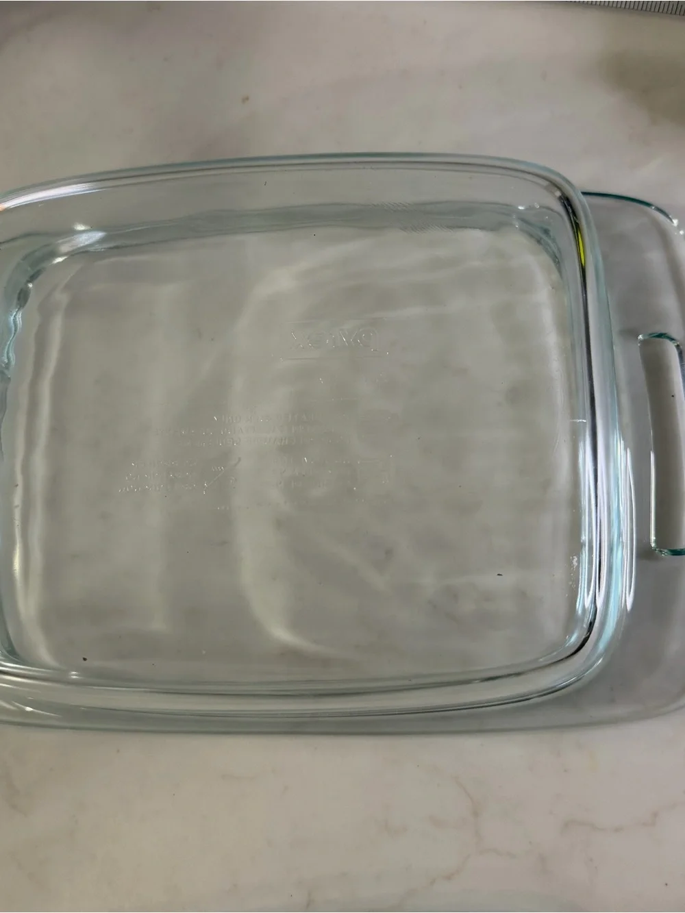 Pyrex Clear Glass Casserole Dish with Lid, 2 qt